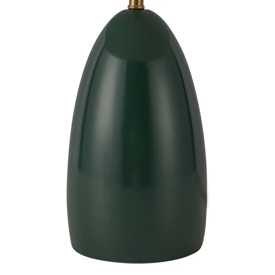 Vibrant Pine Green Table Lamp Adds Bold Color & Warm LED Light - Image 9