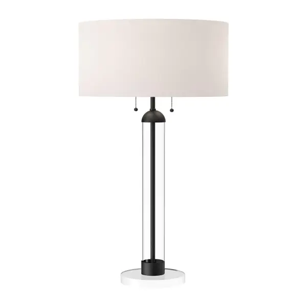 Elegant Glass & Metal Table Lamp with Classic Modern Appeal - Image 5