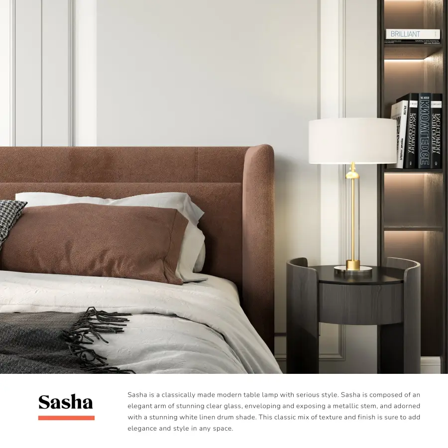 Elegant Glass & Metal Table Lamp with Classic Modern Appeal - Image 7