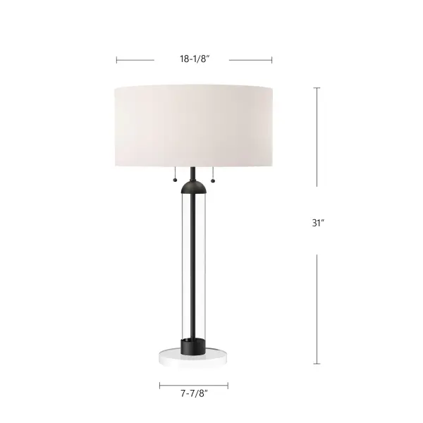 Elegant Glass & Metal Table Lamp with Classic Modern Appeal - Image 8