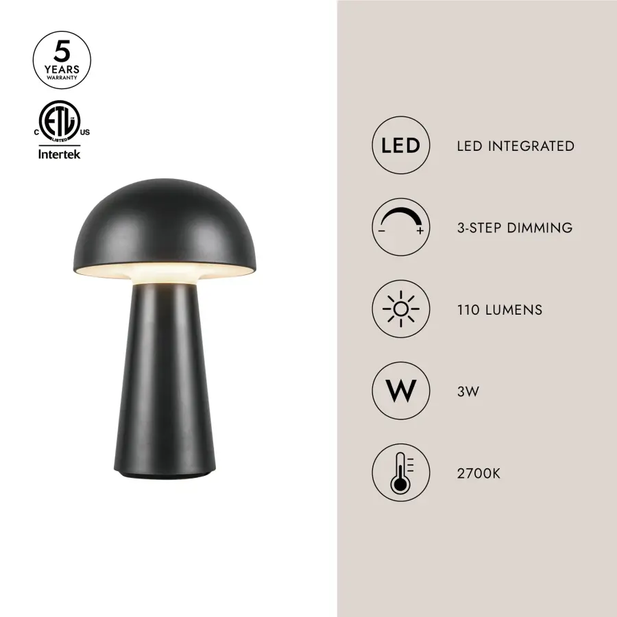 Asher 8-Inch Rechargeable Table Lamp in Navy Blue - Image 19