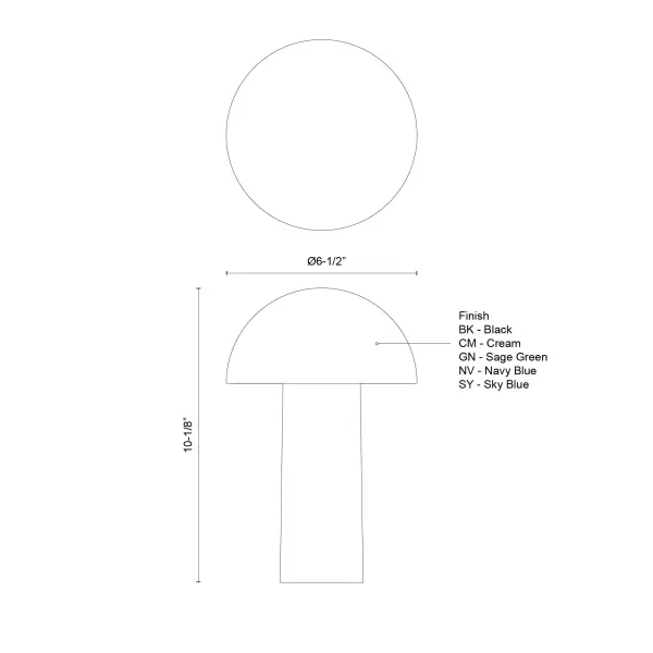 Setas 10-Inch Rechargeable Table Lamp - Image 17