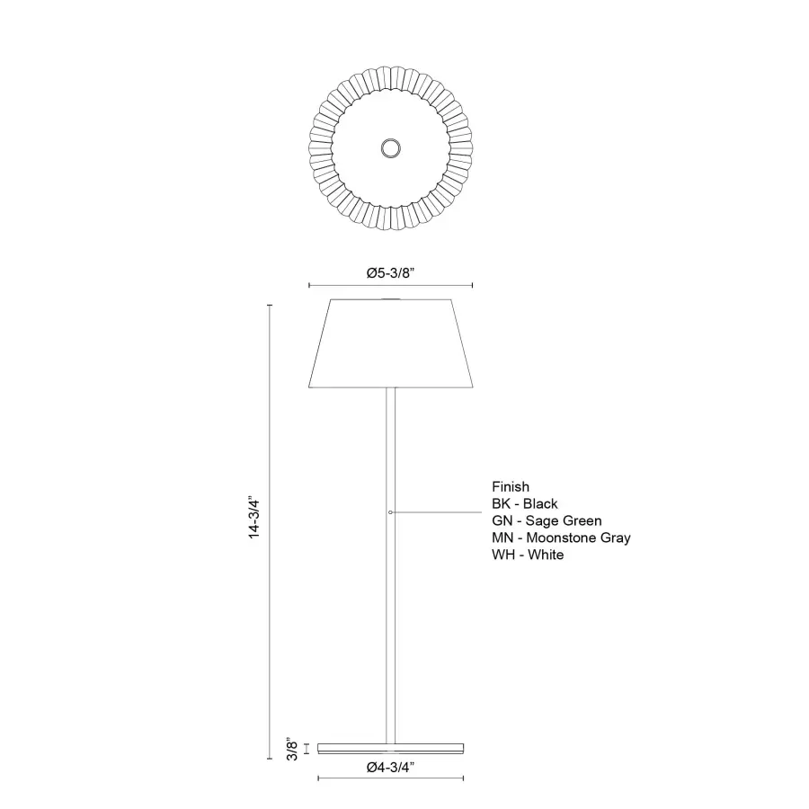Dario 14-Inch Rechargeable Table Lamp - Image 14