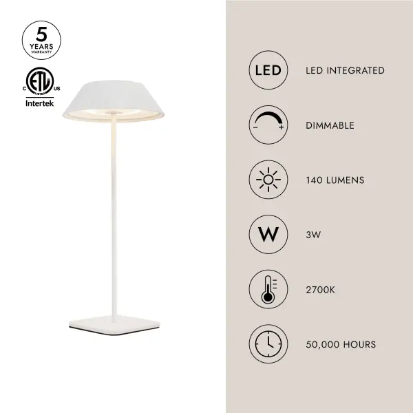 Pela 14-Inch Rechargeable Table Lamp - Image 15