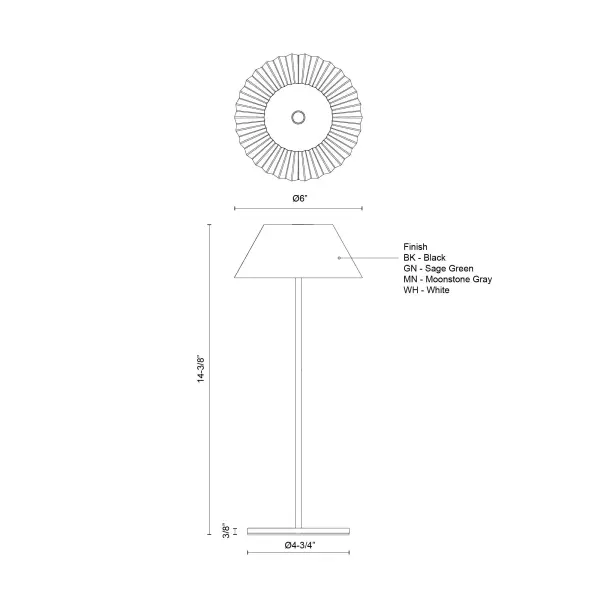 Zola 14-Inch Rechargeable Table Lamp - Image 15