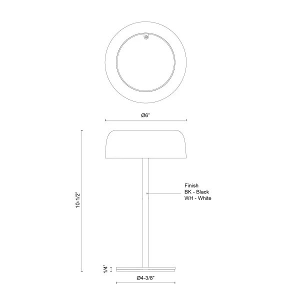 Brilla 11-Inch Rechargeable Table Lamp - Image 8