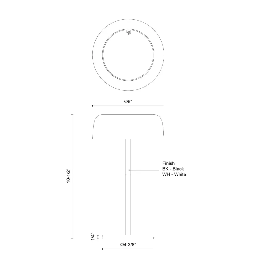 Brilla 11-Inch Rechargeable Table Lamp - Image 8