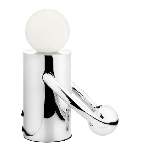 The Septum table lamp transforms functional lighting into art with its jewelry-inspired pierced metal hardware. Created in collaboration with designer Hannah Jewett, this 8-inch lamp features integrated LED technology and a sleek contemporary silhouette that works beautifully in modern interiors.