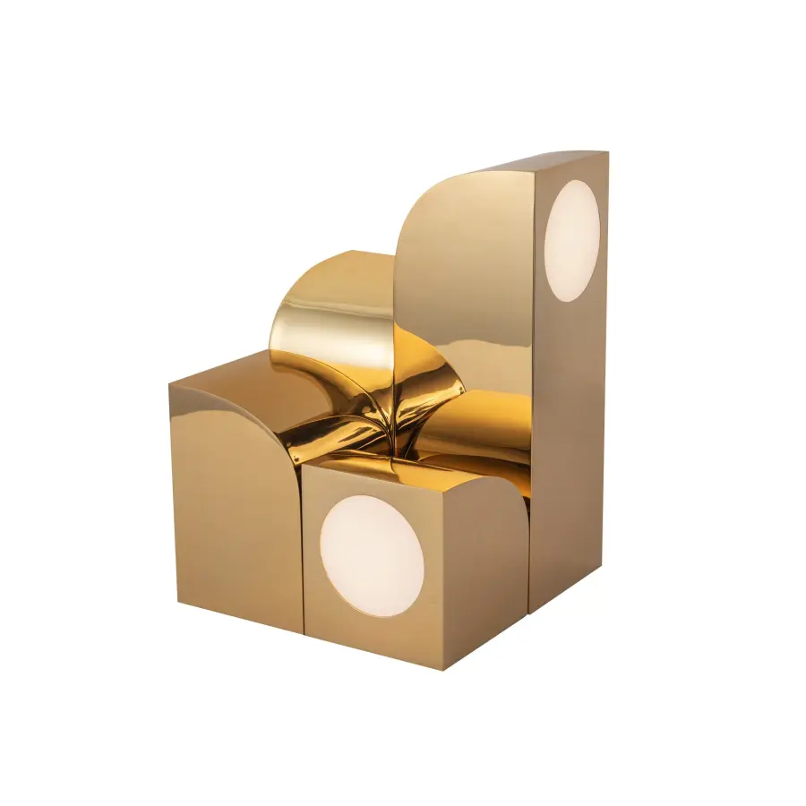 Gypsum 12-Inch Table Lamp in Polished Brass - Image 8