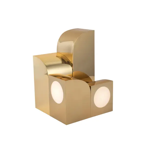 Gypsum 12-Inch Table Lamp in Polished Brass - Image 9