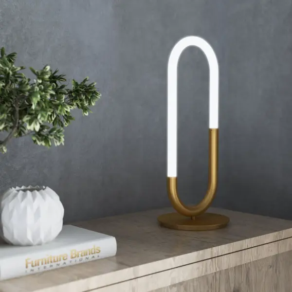 Huron 21-Inch Table Lamp in Brushed Gold - Image 6