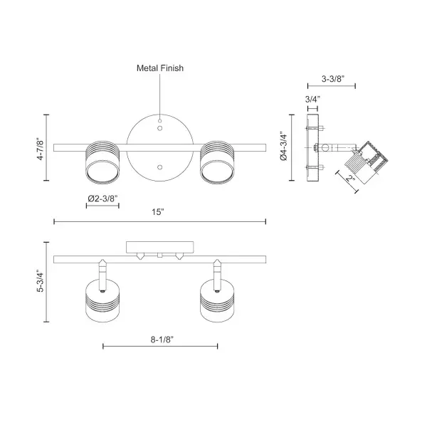 Lyra 15-Inch LED Track Light - Image 6