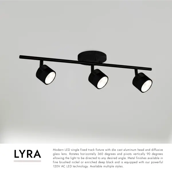 Lyra 22-Inch Track Light in Matte Black - Image 6