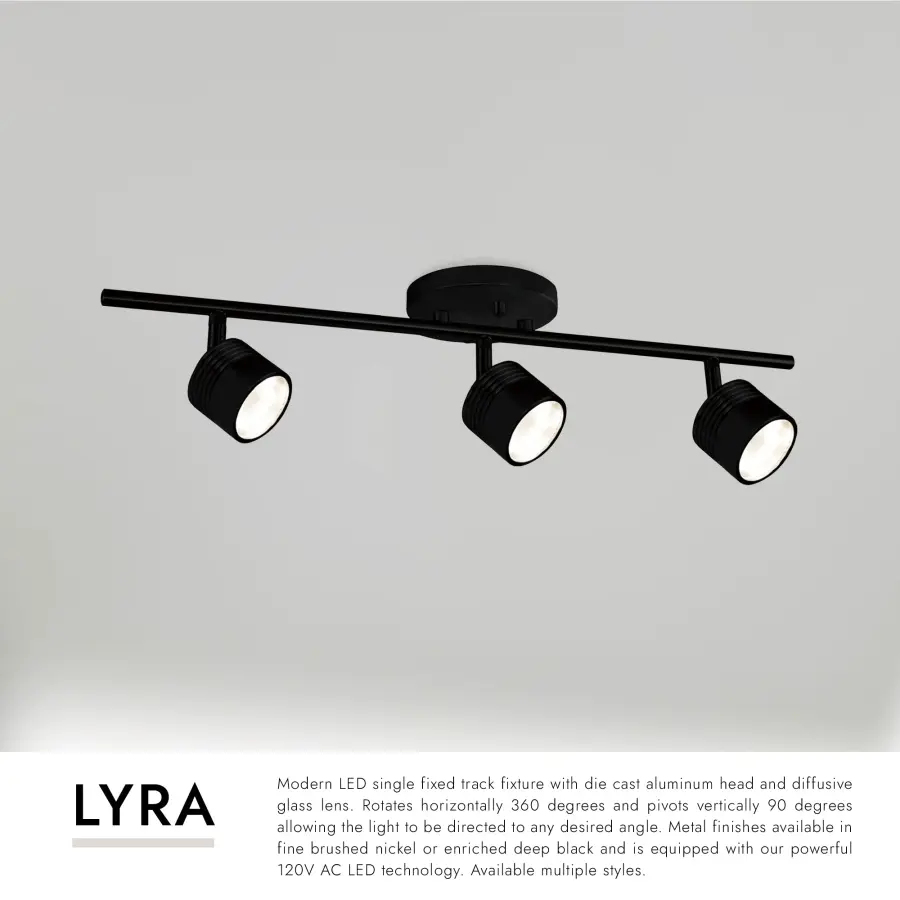 Lyra 22-Inch Track Light in Matte Black - Image 6