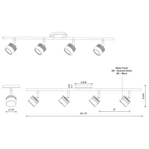 Lyra 30" Modern LED Track Light - Image 7