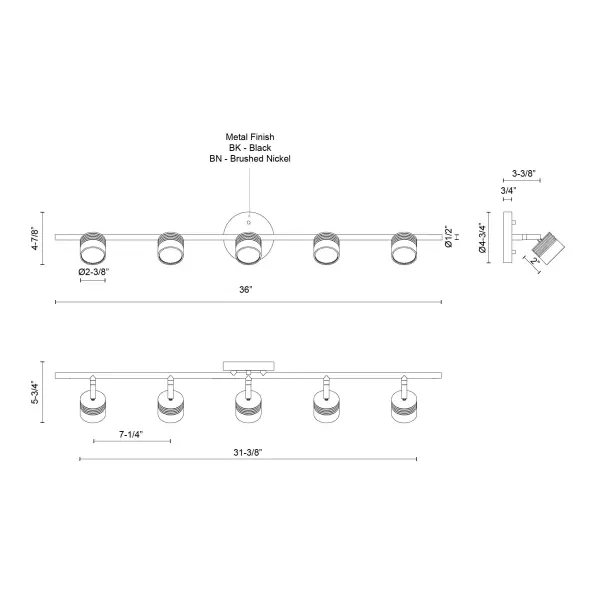 Lyra 36" LED Track Light - Image 3