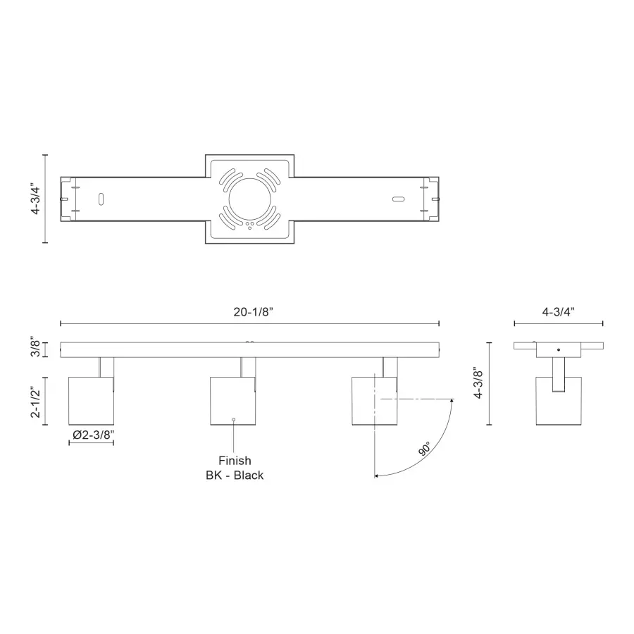 Arnold 3-Head Track Light - Image 7