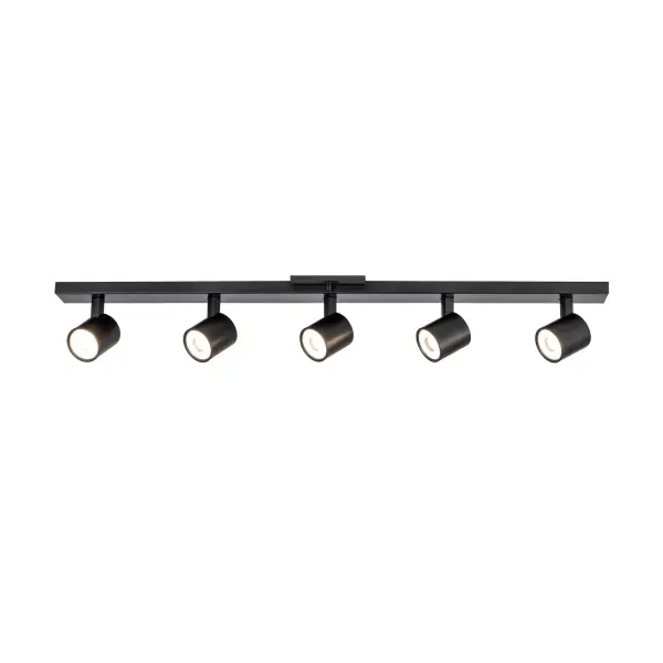 The Arnold 5-Head Track Light combines contemporary style with practical functionality. Featuring five adjustable cylinder heads on a sleek backplate, it offers customizable task lighting with integrated LED and selectable color temperatures.