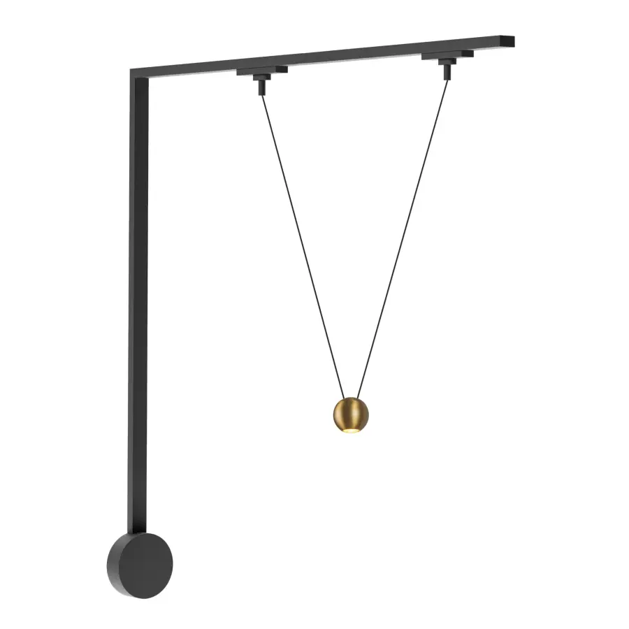 Trilo Faria Double Track Pendant - Brushed Gold - Image 2