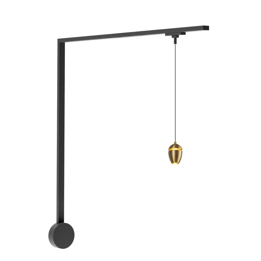 Eloa Track Pendant - Brushed Gold - Image 1