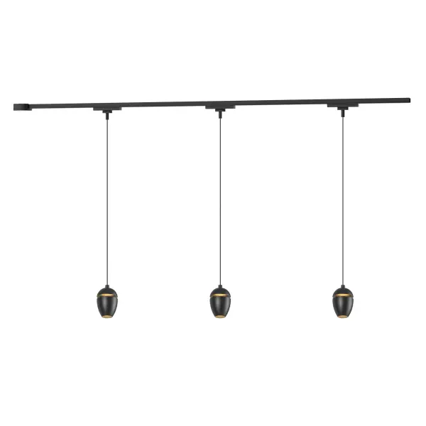 Eloa 3-Head Track Pendant - Brushed Gold - Image 3