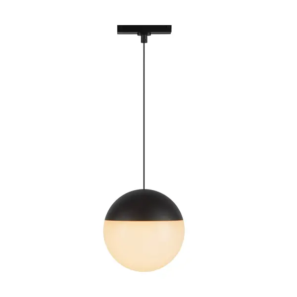 The Monae track pendant brings Kuzco's signature split globe aesthetic to the flexible Trilo track system. With integrated LED technology and 120 inches of adjustable wire, it offers modern style and practical adaptability for various spaces.