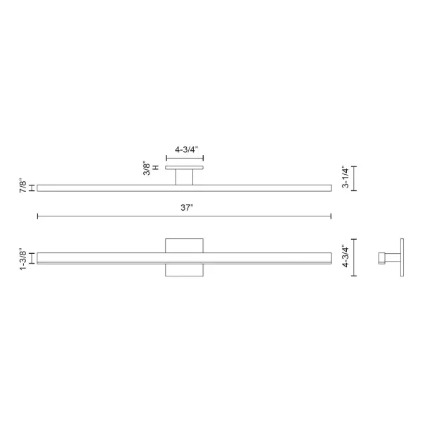 Vega 37-Inch Vanity Light in Brushed Gold - Image 22