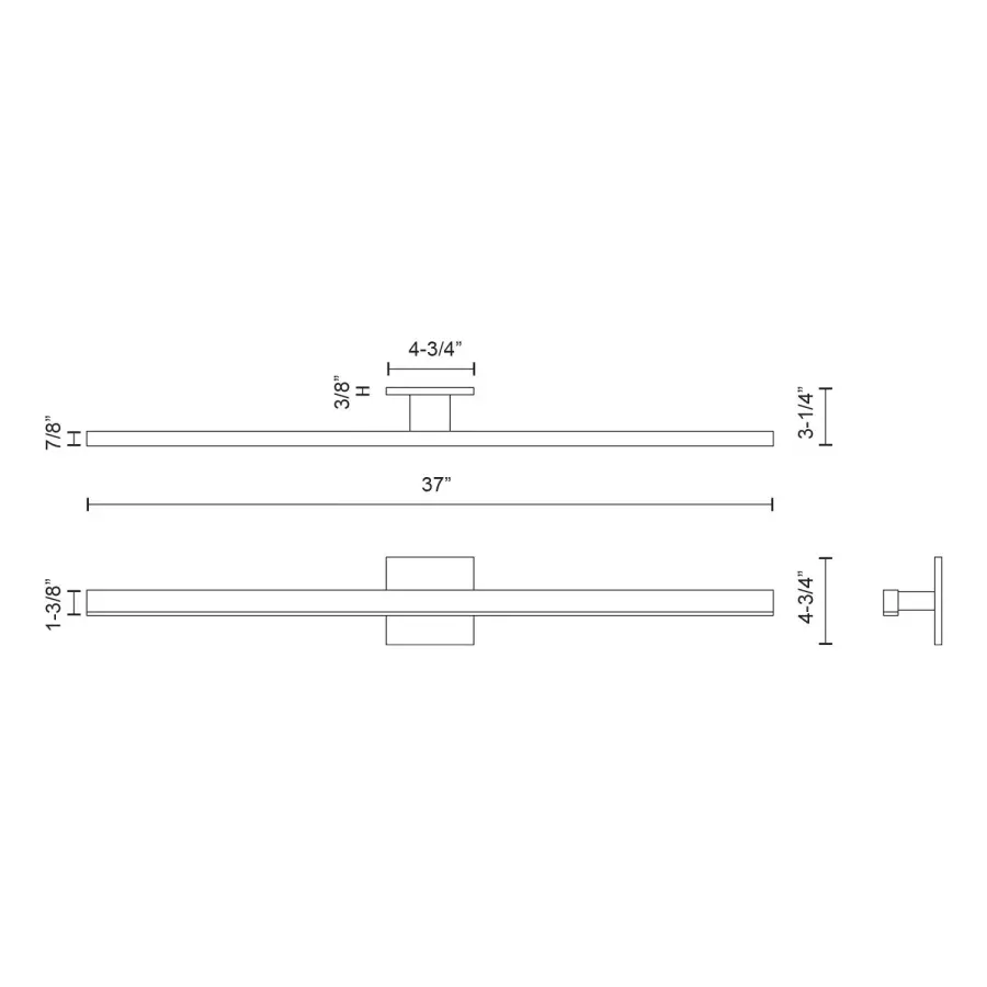 Vega 37-Inch Vanity Light in Brushed Gold - Image 22
