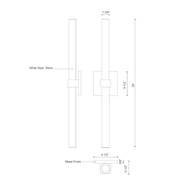 Sleek Linear Vanity Light with Versatile Mounting Options - Image 4