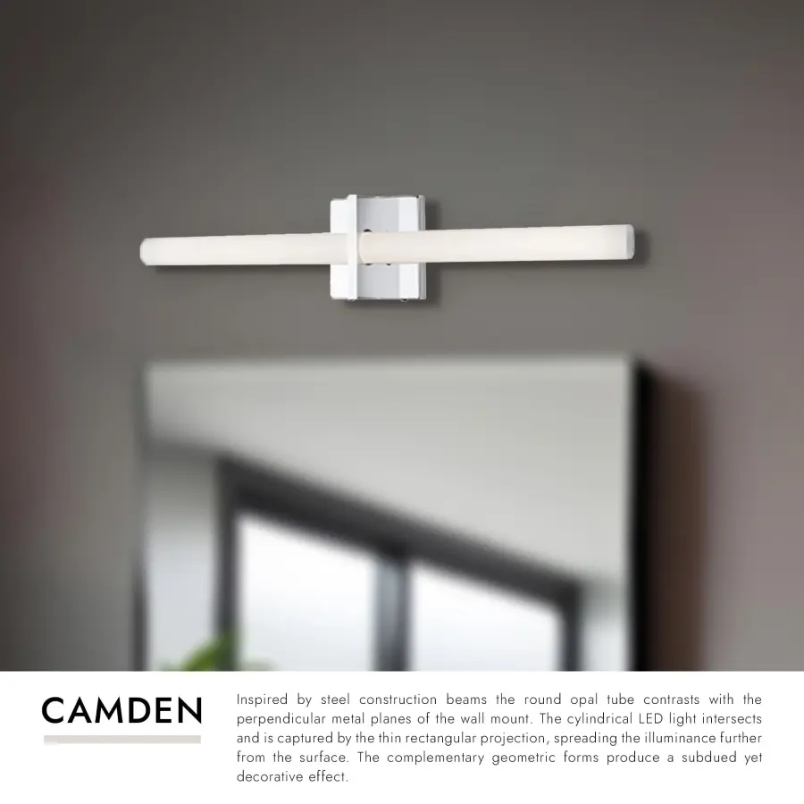 Camden 24-Inch Vanity Light in Chrome - Image 3