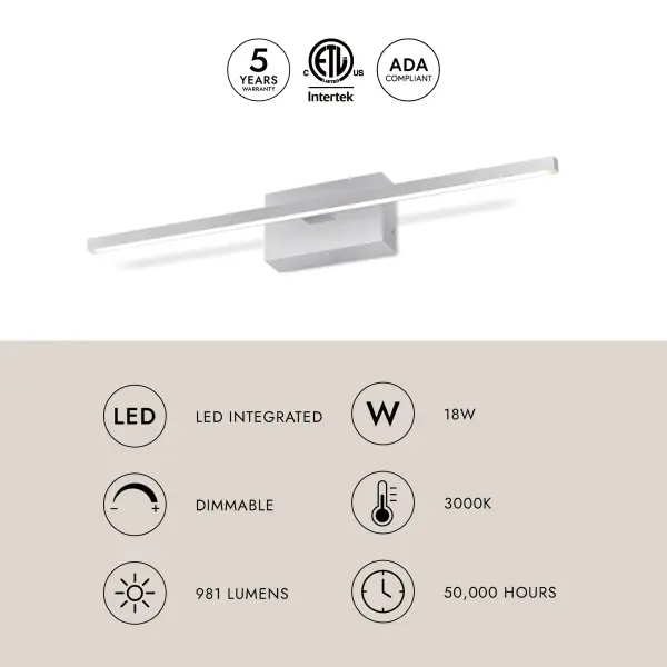 Sleek Linear LED Vanity Light with Soft, Uniform Illumination - Image 15