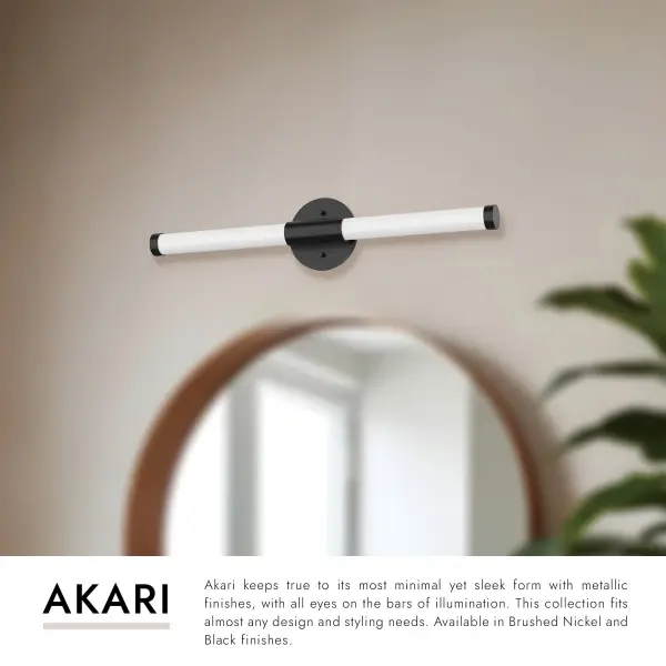 Akari 24-Inch Vanity Light in Matte Black - Image 6