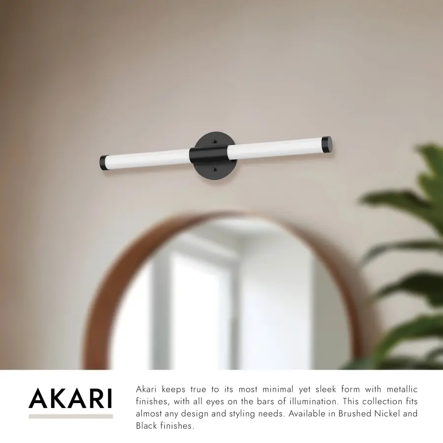 Akari 24-Inch Vanity Light in Matte Black - Image 6