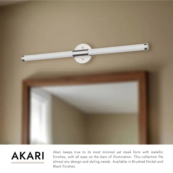 Akari 32-Inch Vanity Light in Matte Black - Image 4