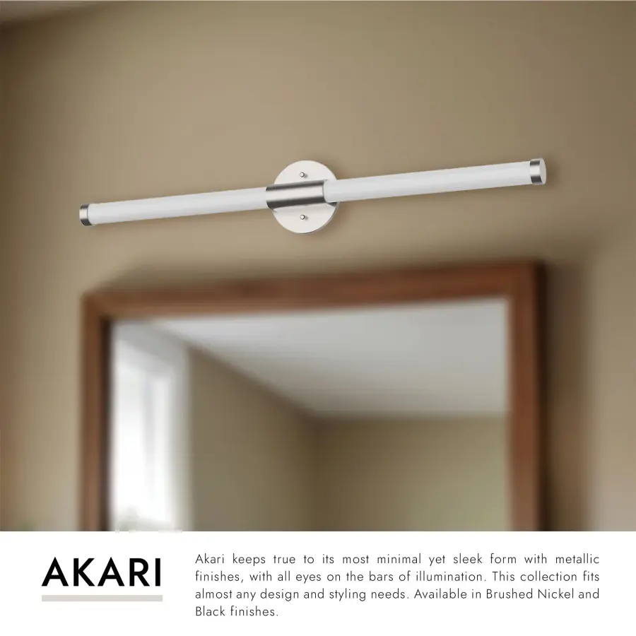 Akari 32-Inch Vanity Light in Matte Black - Image 4