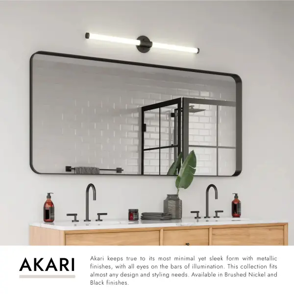 Akari 36-Inch Vanity Light in Matte Black - Image 7
