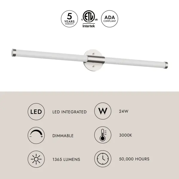Akari 36-Inch Vanity Light in Matte Black - Image 8