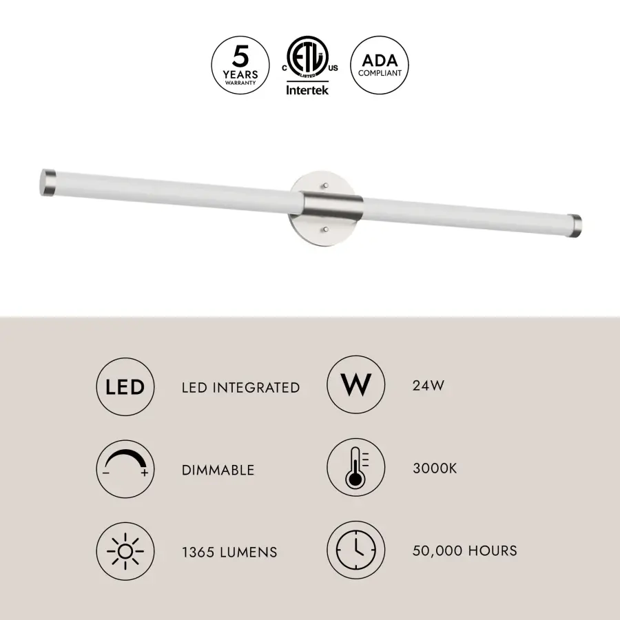 Akari 36-Inch Vanity Light in Matte Black - Image 8