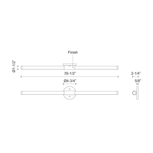 Akari 36-Inch Vanity Light in Matte Black - Image 10