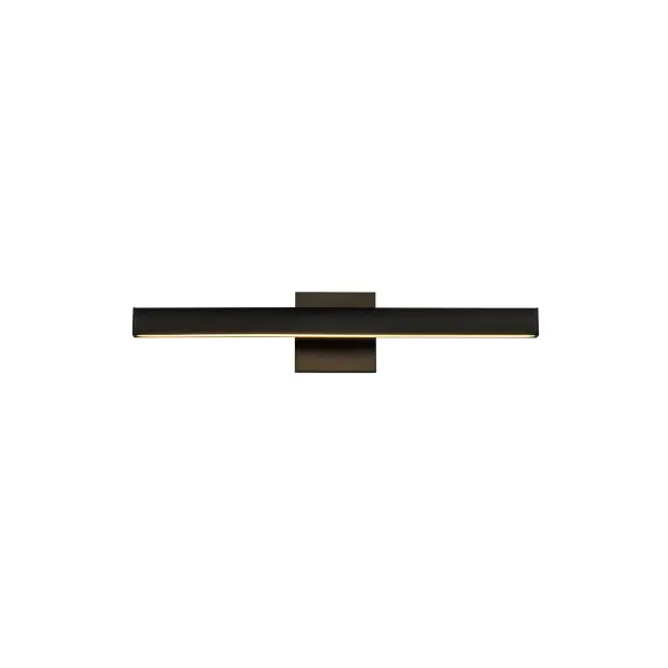 The Vera vanity light combines contemporary design with practical functionality, featuring integrated LED technology that provides warm, even illumination from both sides of its slim rectangular frame. - alternate view