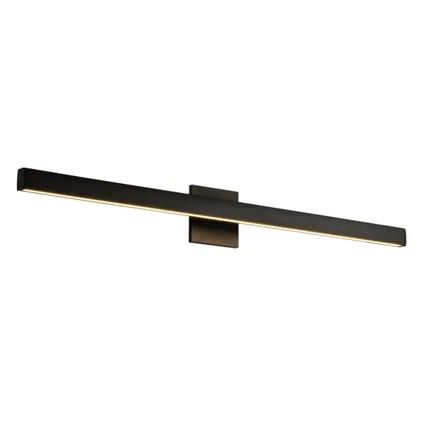 The Vera vanity light combines modern aesthetics with practical functionality, featuring integrated LED technology and a slim rectangular frame in brushed gold. Its dual-sided illumination and versatile mounting options make it ideal for contemporary bathrooms and hallways.