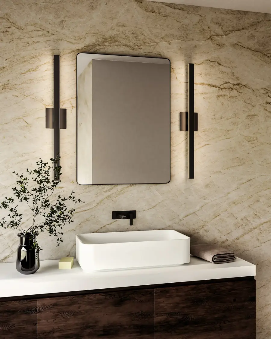 Vera 38-Inch Vanity Light in Brushed Gold - Image 2