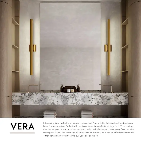 Vera 53-Inch Vanity Light in Brushed Gold - Image 10