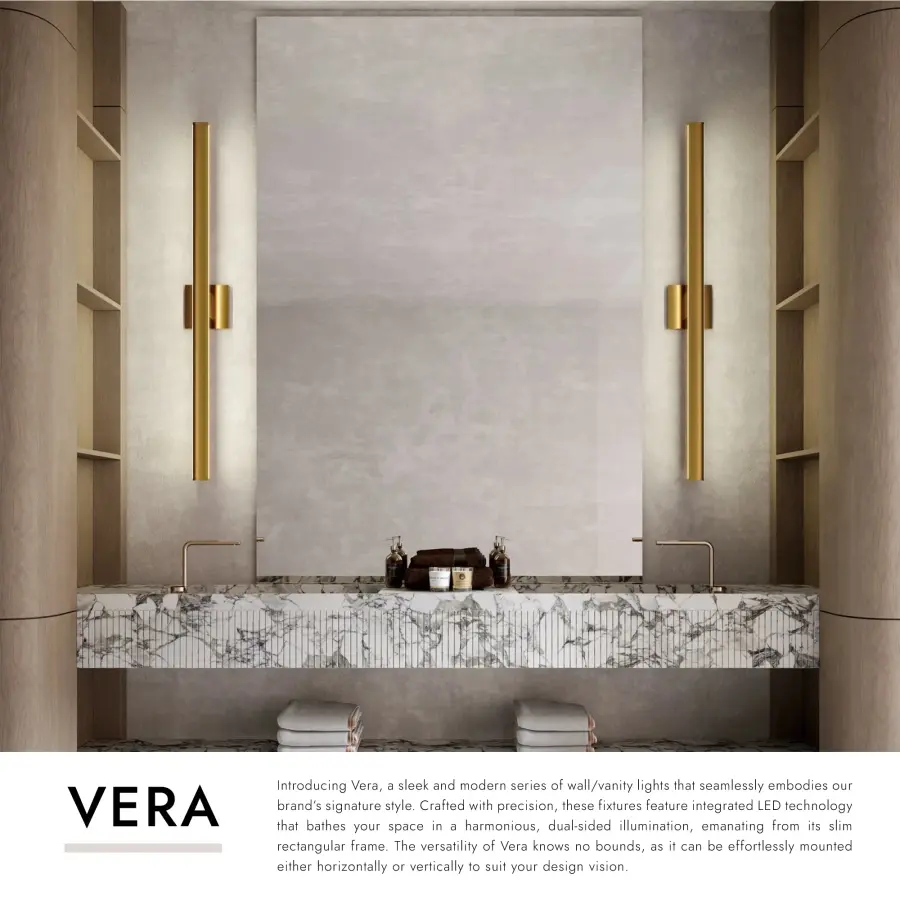 Vera 53-Inch Vanity Light in Brushed Gold - Image 10