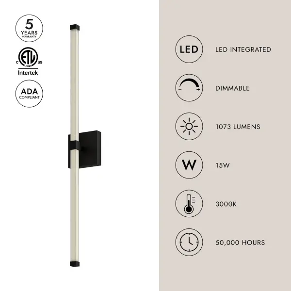 Blade 32-Inch Vanity Light in Brushed Gold - Image 10