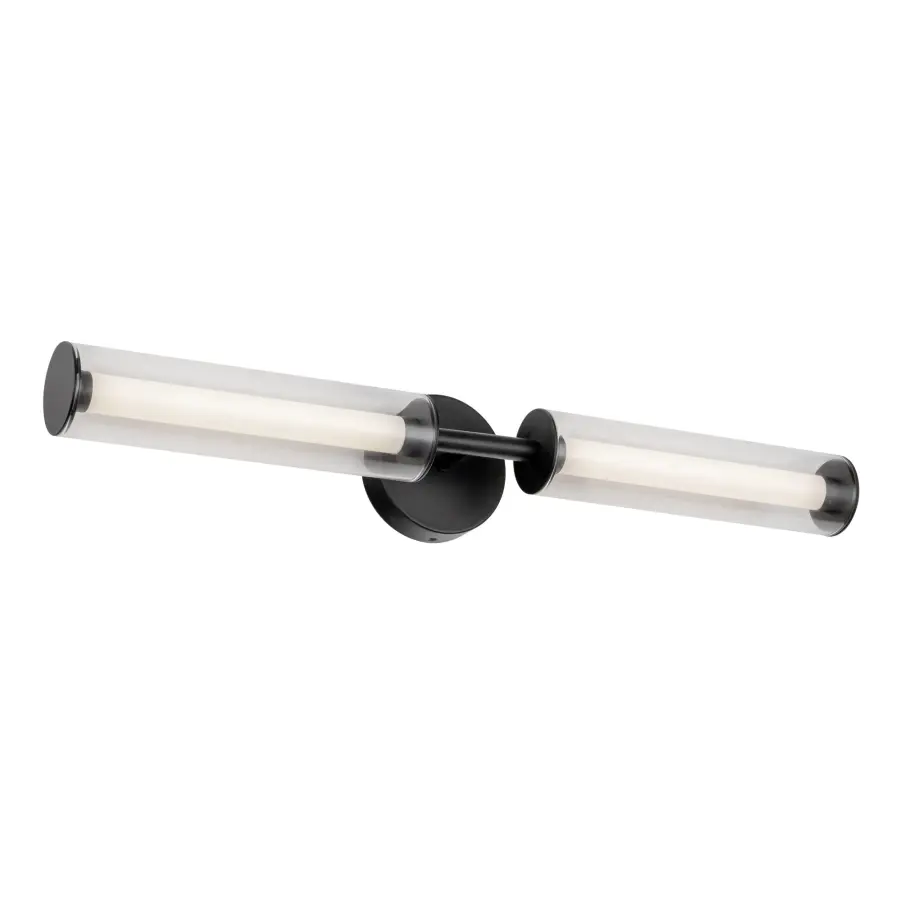 Sophisticated Dual-Cylinder LED Vanity Light with Versatile Mounting - Image 1