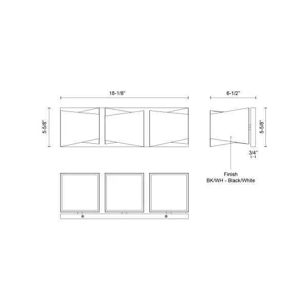 Cubix 18-Inch Vanity Light - Image 2