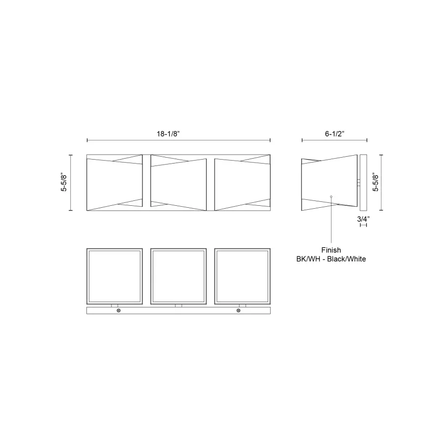 Cubix 18-Inch Vanity Light - Image 2