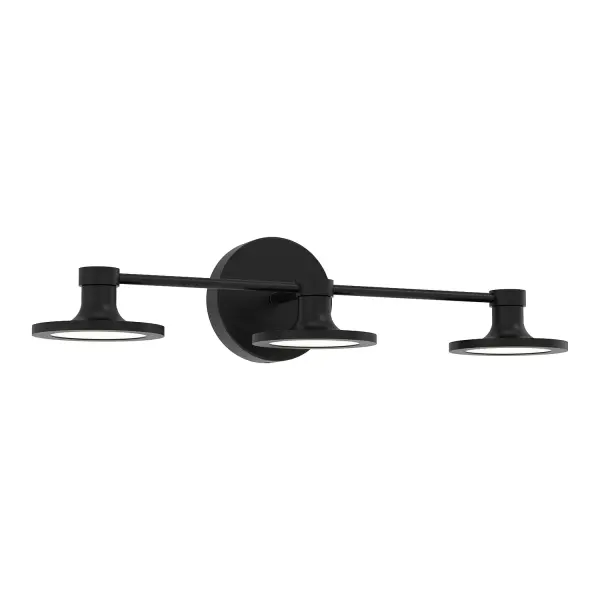 The Issa vanity light brings 1960s pottery-inspired design to modern bathrooms with its simple curves and artistic flair. Featuring integrated LED technology and versatile mounting options in a sophisticated matte black finish.