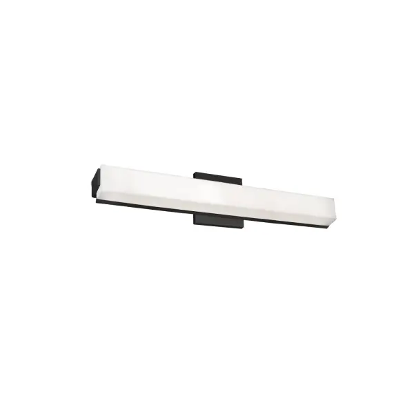 The Latitude vanity light combines minimalist design with practical versatility. Its geometric rectangular diffuser and integrated LED provide even illumination, while the sliding assembly allows custom positioning during installation.